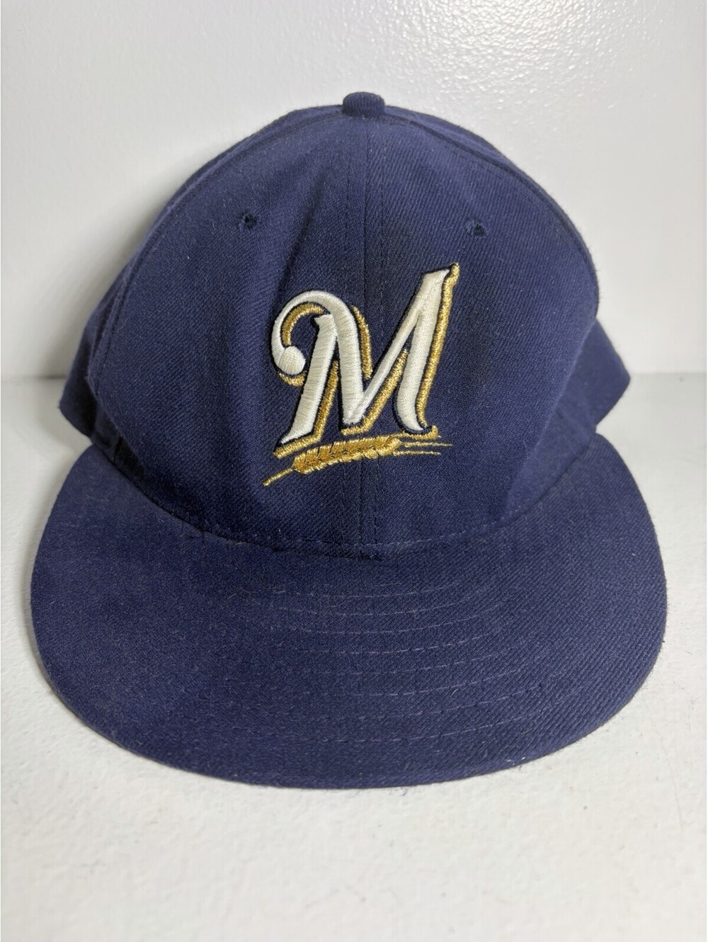 Milwaukee Brewers New Era Fitted 59Fifty On Field Hat Cap Size 7